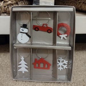 Pier 1 imports drink wine charms Christmas themed